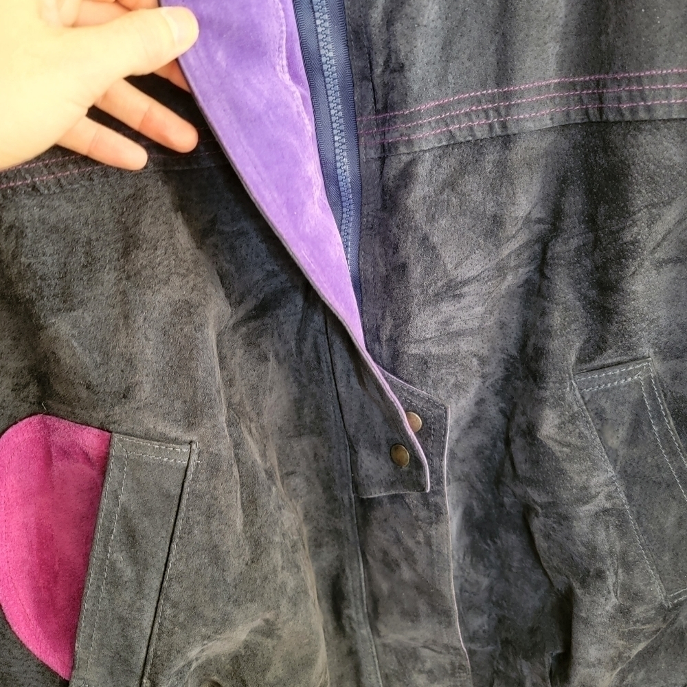 Avanti Colorblock Suede Jacket Size Large - Picture 8 of 10